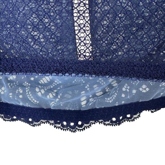Victoria Secret Navy Blue Dream Angels strapless Bralette Lace Size Large - Picture 9 of 10